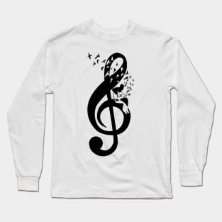 Treble Clef - guitar Long Sleeve T-Shirt